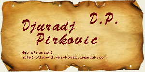 Đurađ Pirković vizit kartica